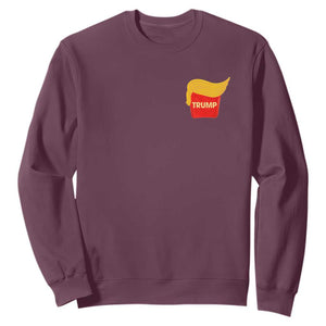 Funny Trump Fries Sweatshirt Mac Daddy Republican Gifts TS10 Maroon Print Your Wear