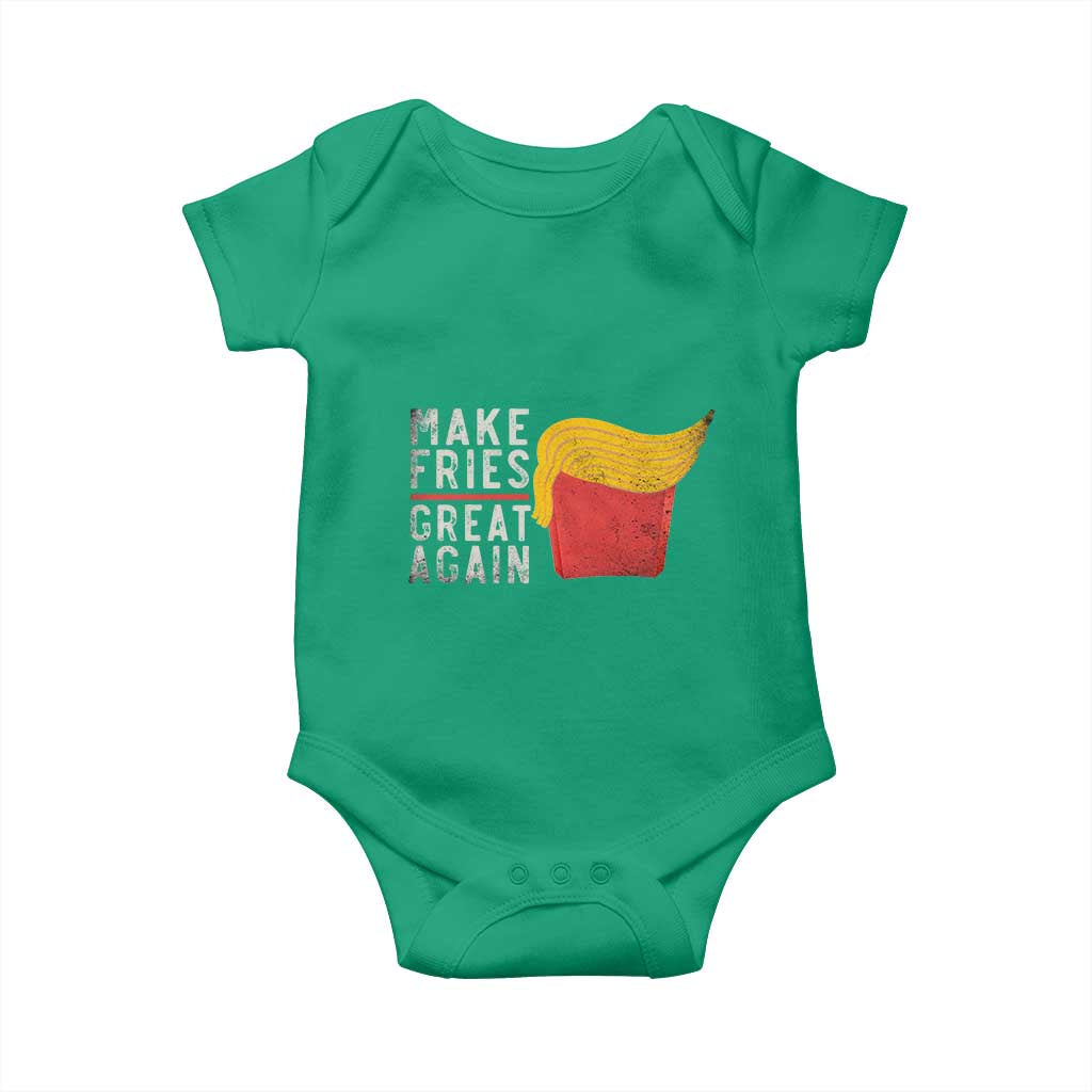 Funny Fries Baby Onesie Vintage Make Fries Great Again TS10 Irish Green Print Your Wear