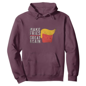 Funny Fries Hoodie Vintage Make Fries Great Again TS10 Maroon Print Your Wear