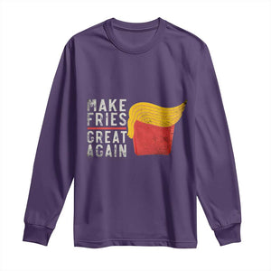 Funny Fries Long Sleeve Shirt Vintage Make Fries Great Again TS10 Purple Print Your Wear