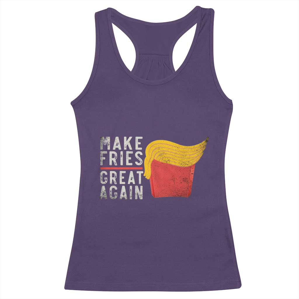 Funny Fries Racerback Tank Top Vintage Make Fries Great Again TS10 Purple Print Your Wear