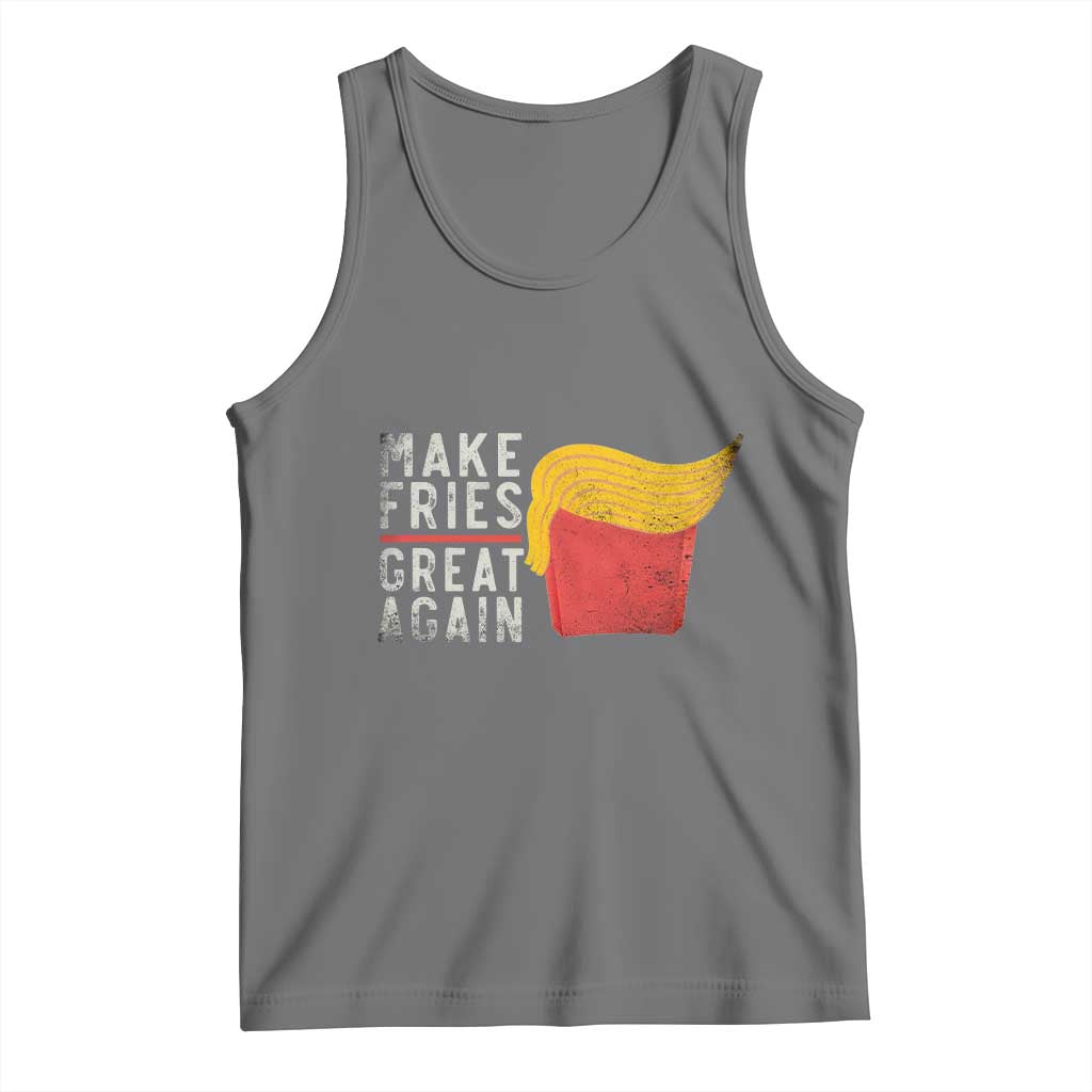 Funny Fries Tank Top Vintage Make Fries Great Again TS10 Black Heather Print Your Wear