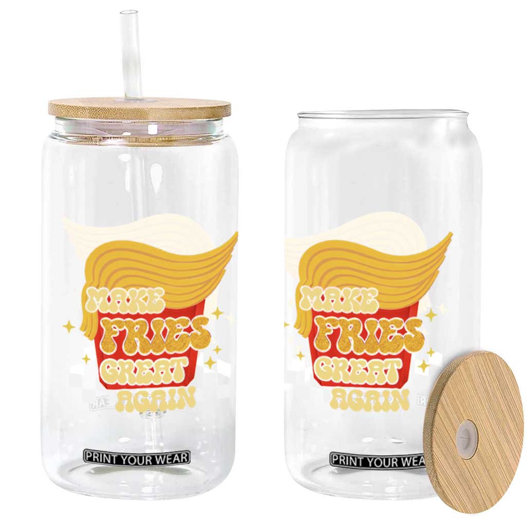 Funny Fries Glass Can Make Fries Great Again Checkered TS10 Print Your Wear