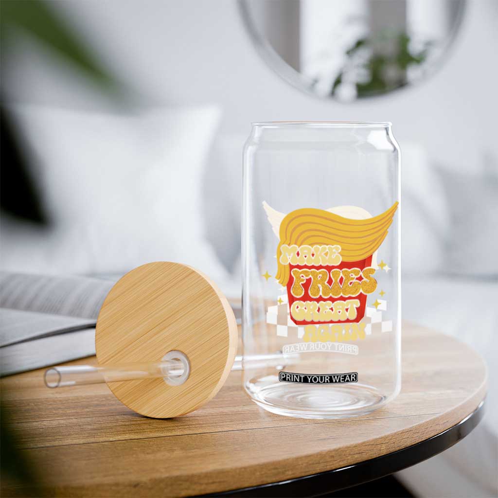 Funny Fries Glass Can Make Fries Great Again Checkered TS10 Print Your Wear