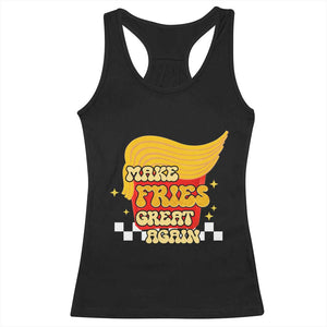 Funny Fries Racerback Tank Top Make Fries Great Again Checkered TS10 Black Print Your Wear