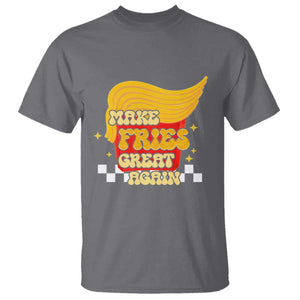 Funny Fries T Shirt Make Fries Great Again Checkered TS10 Charcoal Print Your Wear