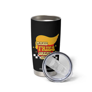Funny Fries Tumbler Cup Make Fries Great Again Checkered TS10 Print Your Wear