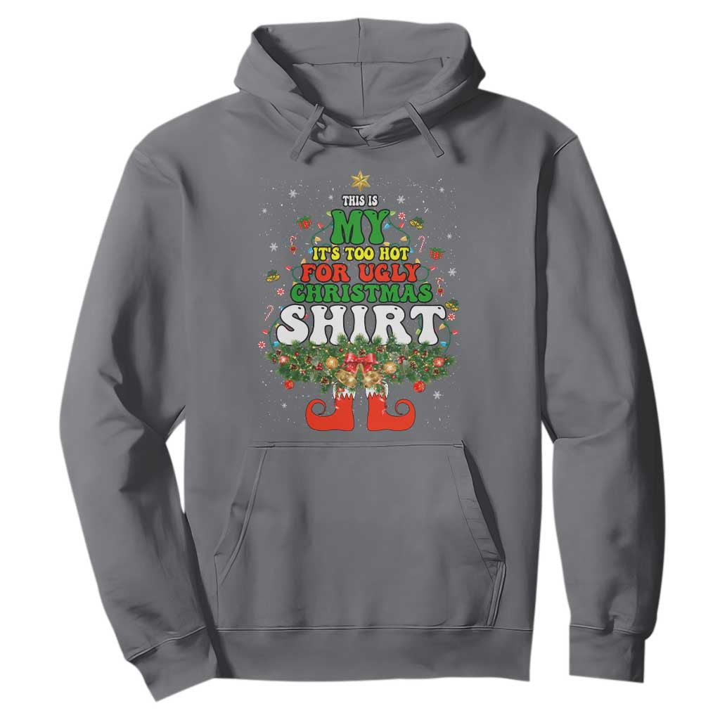 Too Hot Ugly Christmas Sweaters Hoodie Funny Xmas Elf TS10 Charcoal Print Your Wear
