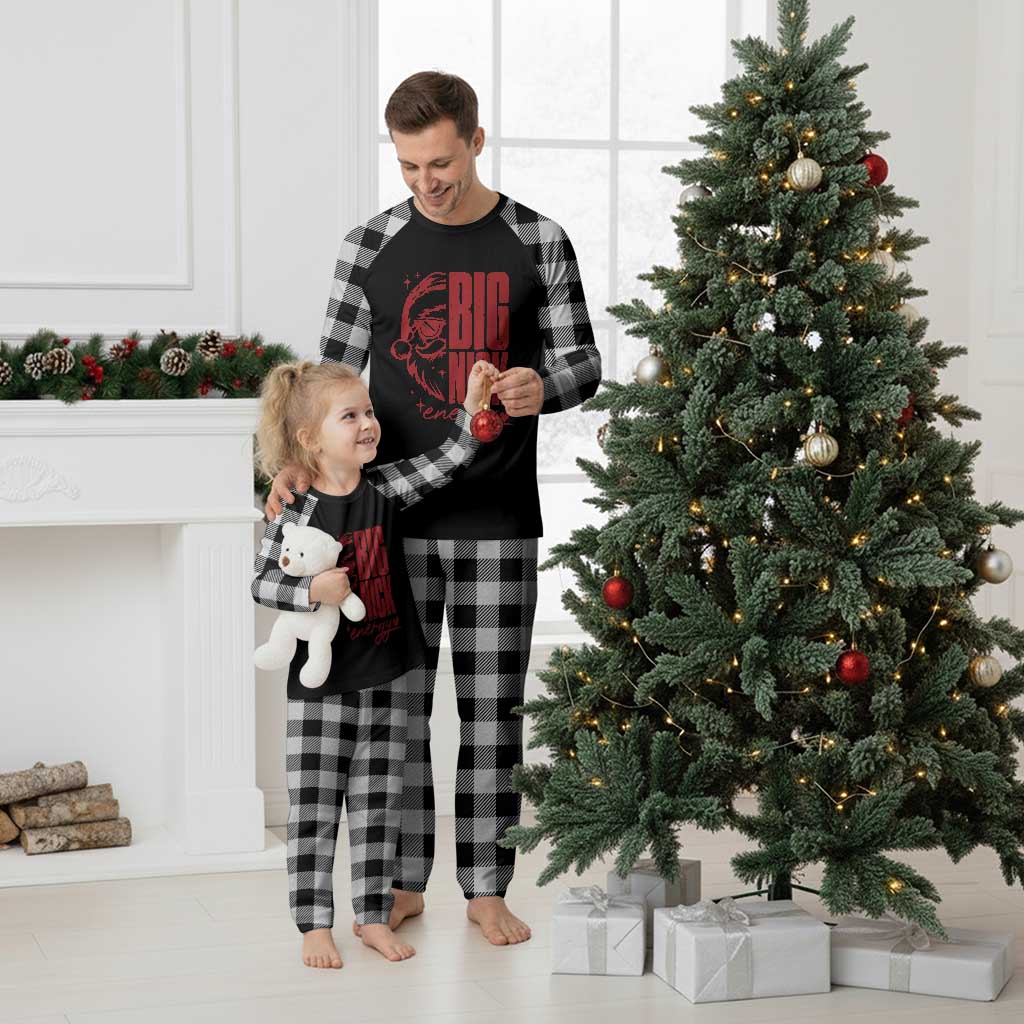 Santa Plaid Pajama Set Fun Retro Big Nick Energy TS10 White Plaid Print Your Wear