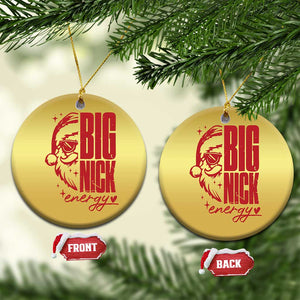 Santa Christmas Ornament Fun Retro Big Nick Energy TS10 Circle Gold Print Your Wear