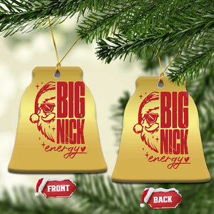 Santa Christmas Ornament Fun Retro Big Nick Energy TS10 Bell Flake Gold Print Your Wear