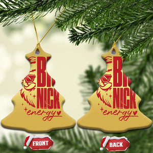 Santa Christmas Ornament Fun Retro Big Nick Energy TS10 Christmas Tree Gold Print Your Wear