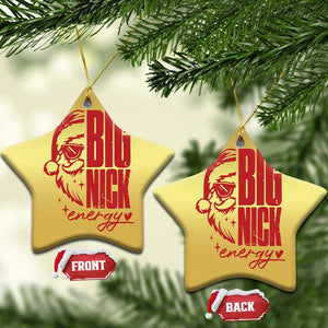 Santa Christmas Ornament Fun Retro Big Nick Energy TS10 Star Gold Print Your Wear