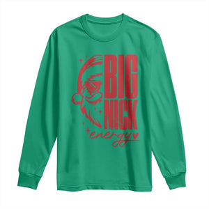 Christmas Santa Long Sleeve Shirt Fun Retro Big Nick Energy TS10 Irish Green Print Your Wear