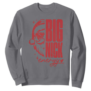Christmas Santa Sweatshirt Fun Retro Big Nick Energy TS10 Charcoal Print Your Wear
