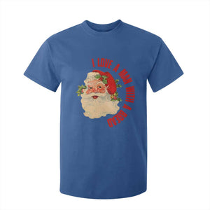 Christmas Santa T Shirt For Kid Fun Retro I Love A Man With A Beard TS10 Royal Blue Print Your Wear