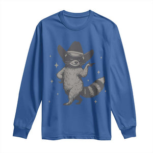 Vintage Raccoon Cowboy Long Sleeve Shirt Cowgirl Trash Panda Western Country TS10 Royal Blue Print Your Wear