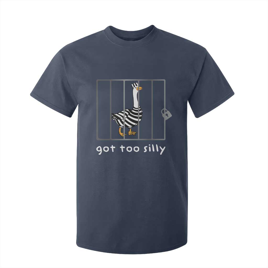 Silly Goose T Shirt For Kid Got Too Silly TS10 Navy Print Your Wear