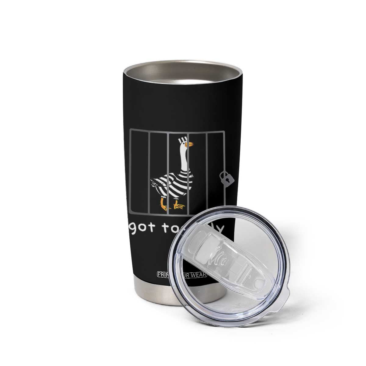 Silly Goose Tumbler Cup Got Too Silly TS10 Print Your Wear