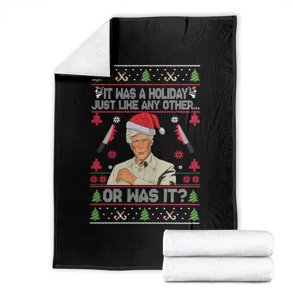 True Crime Ugly Christmas Throw Blanket Funny Holiday Xmas Party TS10 Black Print Your Wear