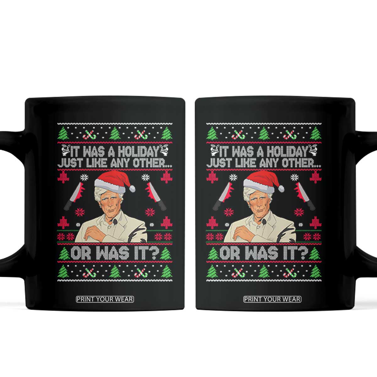 True Crime Ugly Christmas Coffee Mug Funny Holiday Xmas Party TS10 Black Print Your Wear