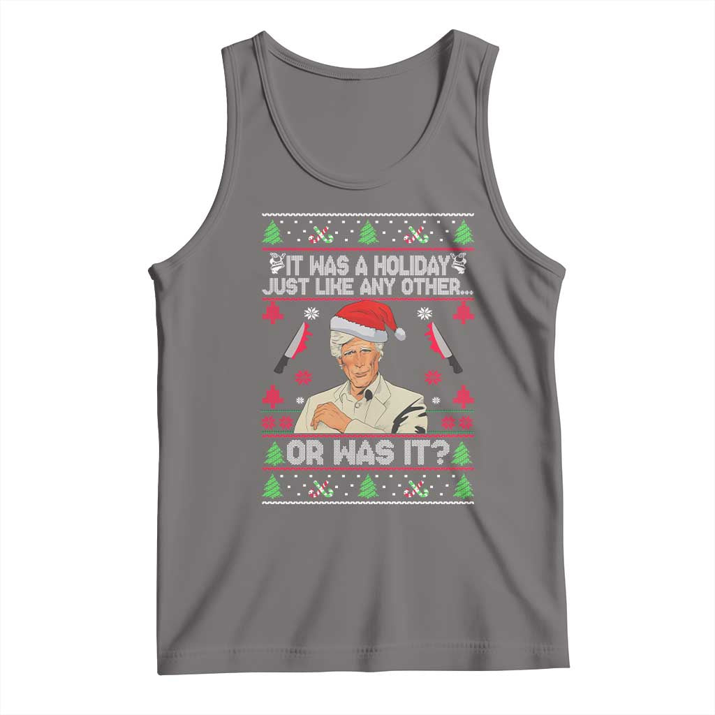 True Crime Ugly Christmas Tank Top Funny Holiday Xmas Party TS10 Deep Heather Print Your Wear