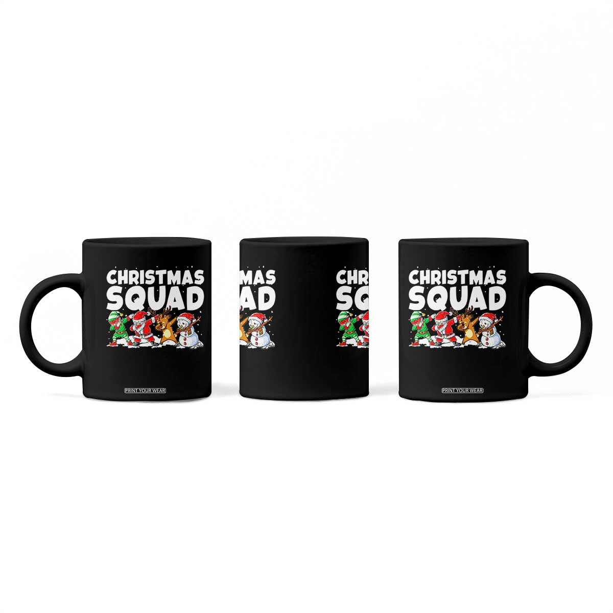Christmas Squad Coffee Mug Santa Dabbing Elf Family Matching Pajamas TS10 Print Your Wear