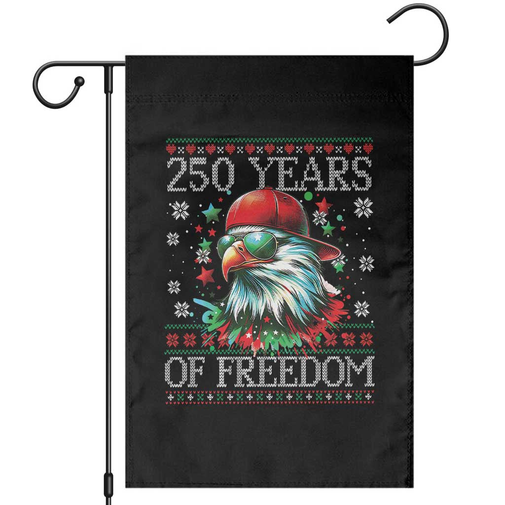250 Years Of Freedom Christmas Garden Flag 250th Anniversary USA Eagle Ugly Xmas TS10 Black Print Your Wear