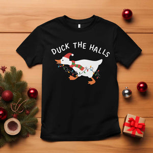 Funny Christmas Silly Goose T Shirt Funny Duck the Halls TS10 Black Print Your Wear