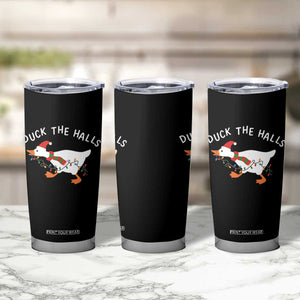 Funny Christmas Silly Goose Tumbler Cup Funny Duck the Halls TS10 Print Your Wear