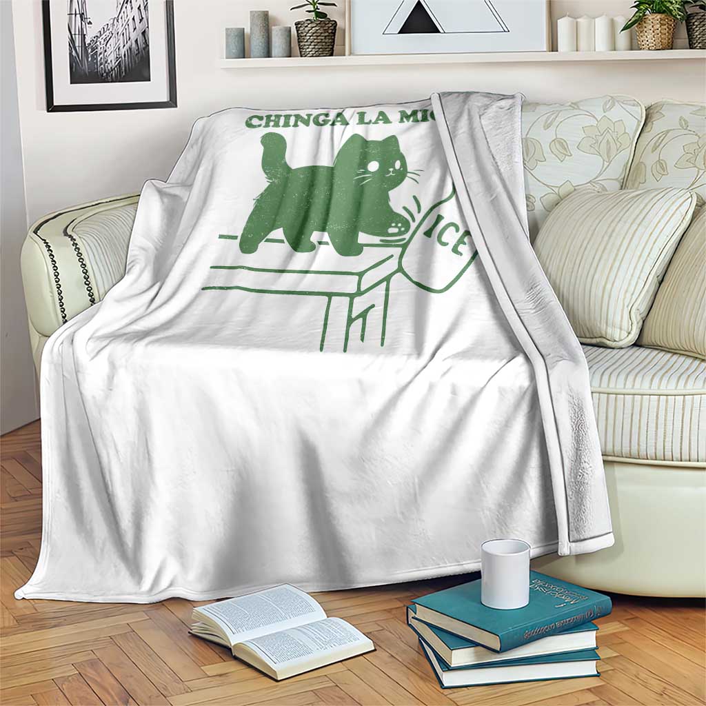 Chinga la Migra Throw Blanket Funny Subtle FDT Cat Meme TS10 Print Your Wear