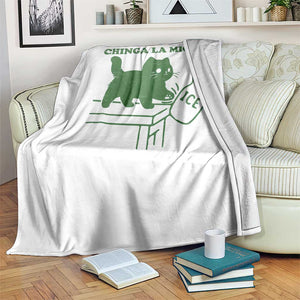 Chinga la Migra Throw Blanket Funny Subtle FDT Cat Meme TS10 Print Your Wear