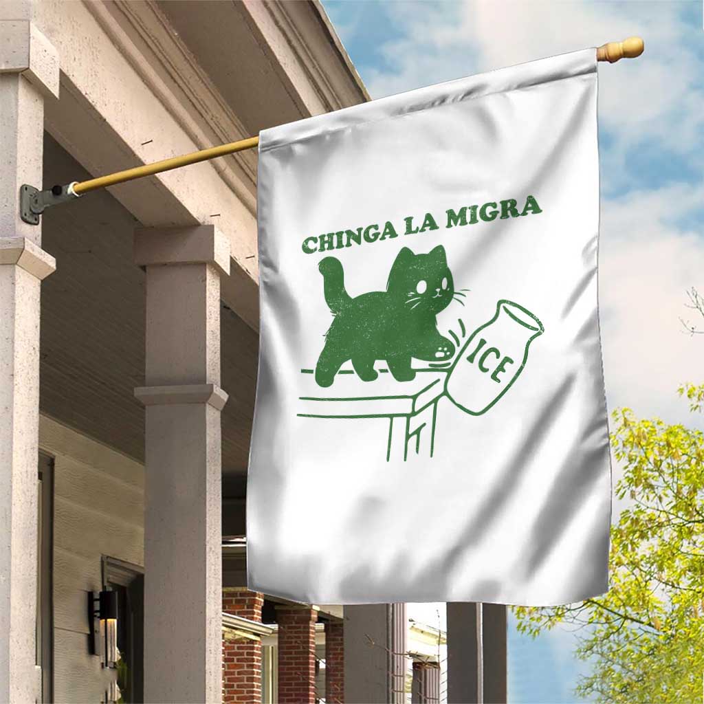 Chinga la Migra Garden Flag Funny Subtle FDT Cat Meme TS10 Print Your Wear