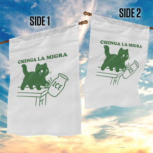 Chinga la Migra Garden Flag Funny Subtle FDT Cat Meme TS10 Print Your Wear