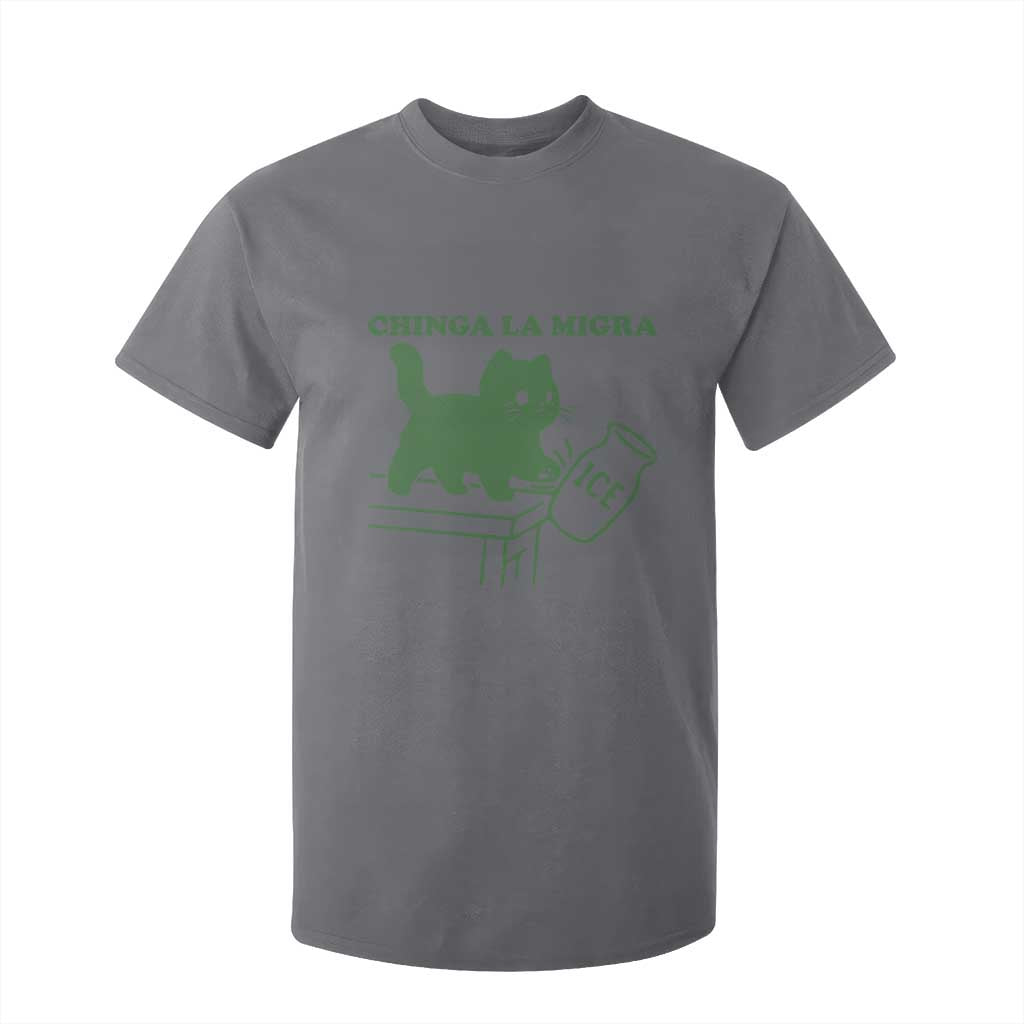 Chinga la Migra T Shirt For Kid Funny Subtle FDT Cat Meme TS10 Charcoal Print Your Wear