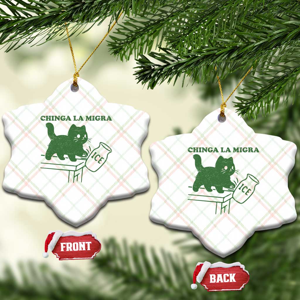 Chinga la Migra Ceramic Ornament Funny Subtle FDT Cat Meme TS10 Print Your Wear