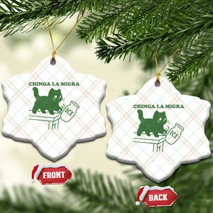 Chinga la Migra Ceramic Ornament Funny Subtle FDT Cat Meme TS10 Print Your Wear