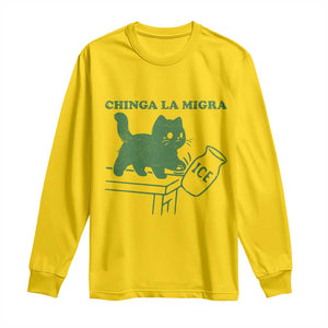 Chinga la Migra Long Sleeve Shirt Funny Subtle FDT Cat Meme TS10 Daisy Print Your Wear