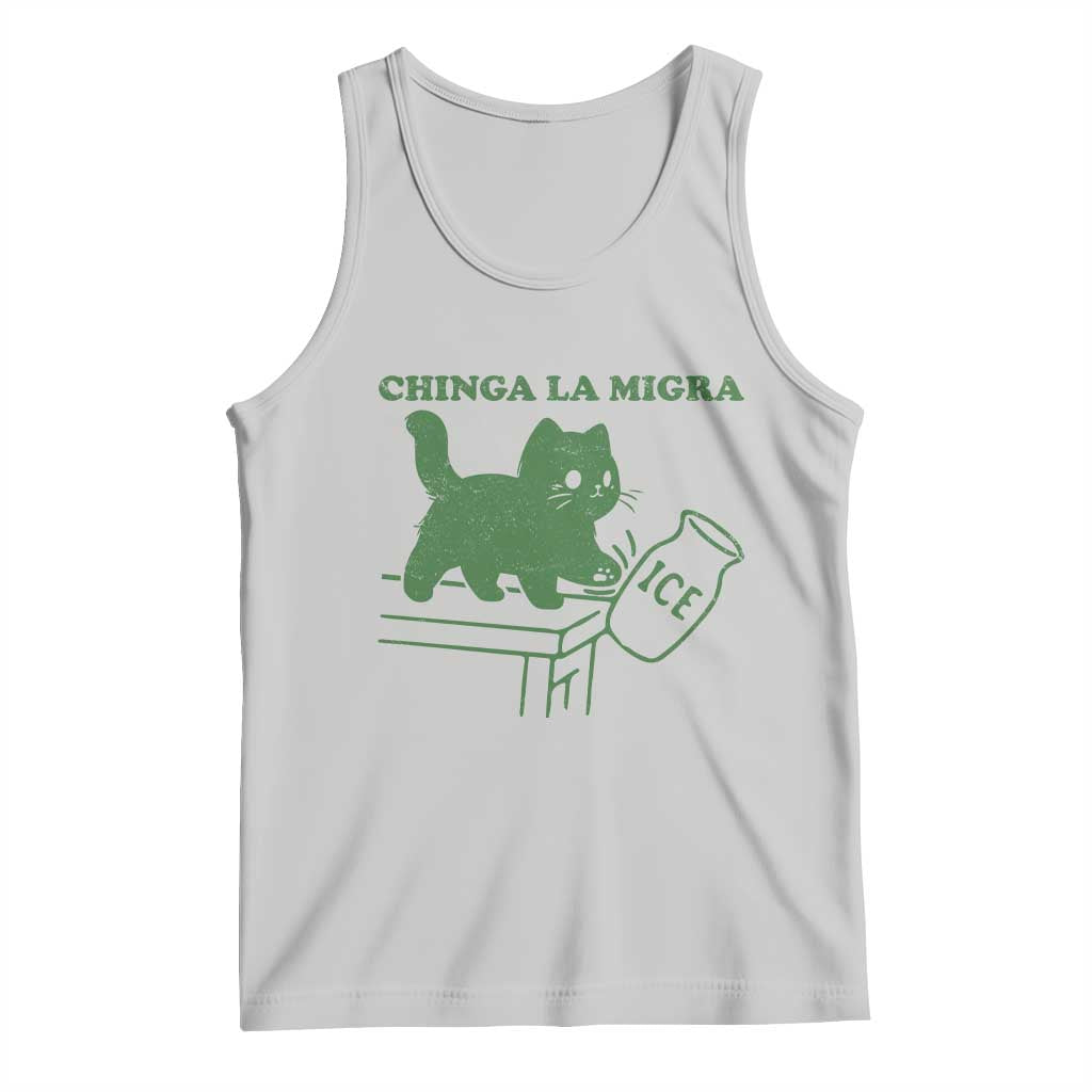 Chinga la Migra Tank Top Funny Subtle FDT Cat Meme TS10 Ash Print Your Wear