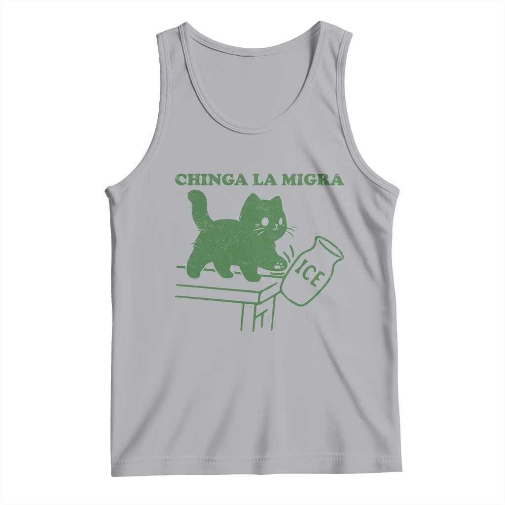 Chinga la Migra Tank Top Funny Subtle FDT Cat Meme TS10 Athletic Heather Print Your Wear