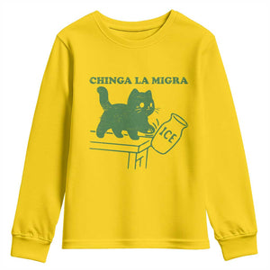 Chinga la Migra Youth Sweatshirt Funny Subtle FDT Cat Meme TS10 Daisy Print Your Wear