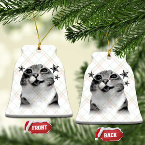 Funny Y2k Cat Meme Ceramic Ornament Vintage Retro Silly Cats Cats lover Gift TS10 Print Your Wear