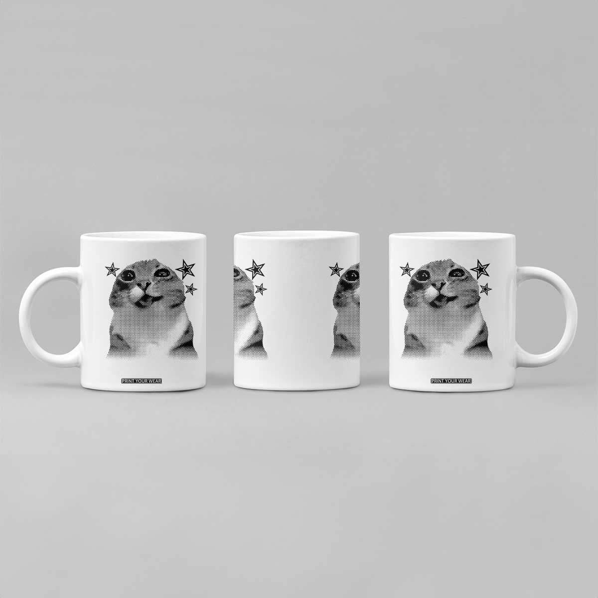 Funny Y2k Cat Meme Coffee Mug Vintage Retro Silly Cats Cats lover Gift TS10 Print Your Wear