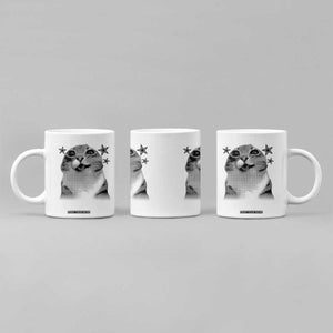 Funny Y2k Cat Meme Coffee Mug Vintage Retro Silly Cats Cats lover Gift TS10 Print Your Wear