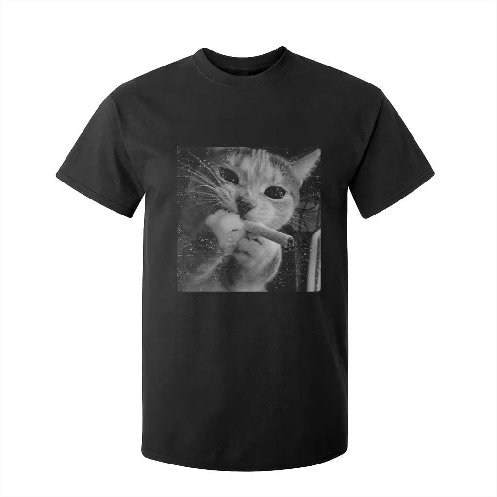 Smoking Cat Y2K T Shirt For Kid Vintage Grunge Cat Edgy Retro 90s Streetwear TS10 Black Print Your Wear