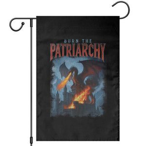 Vintage 90s Feminism Dragon Garden Flag Burn the Patriarchy TS10 Black Print Your Wear