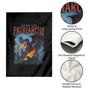 Vintage 90s Feminism Dragon Garden Flag Burn the Patriarchy TS10 Print Your Wear