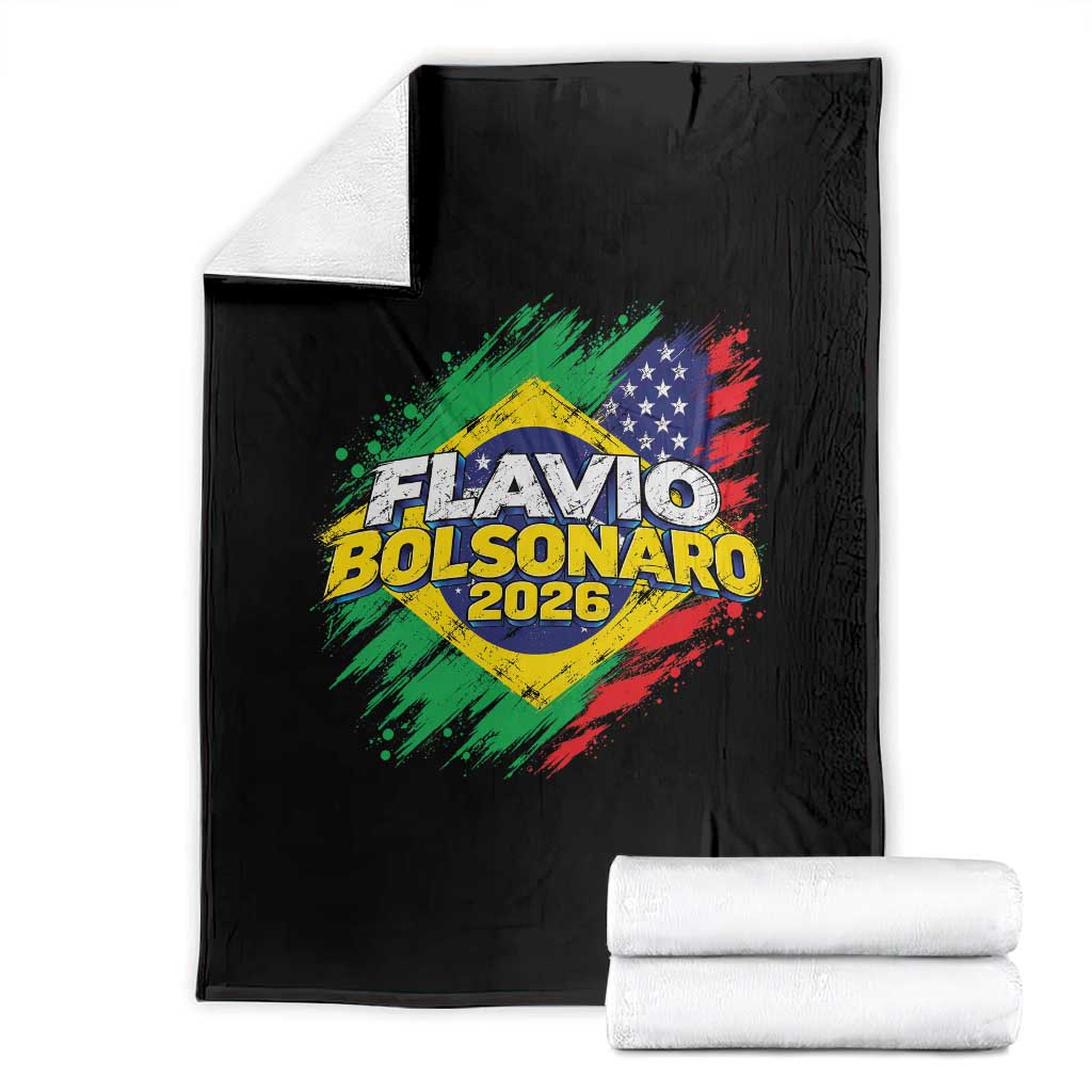 Deus Patria Familia Flavio Bolsonaro 2026 Throw Blanket