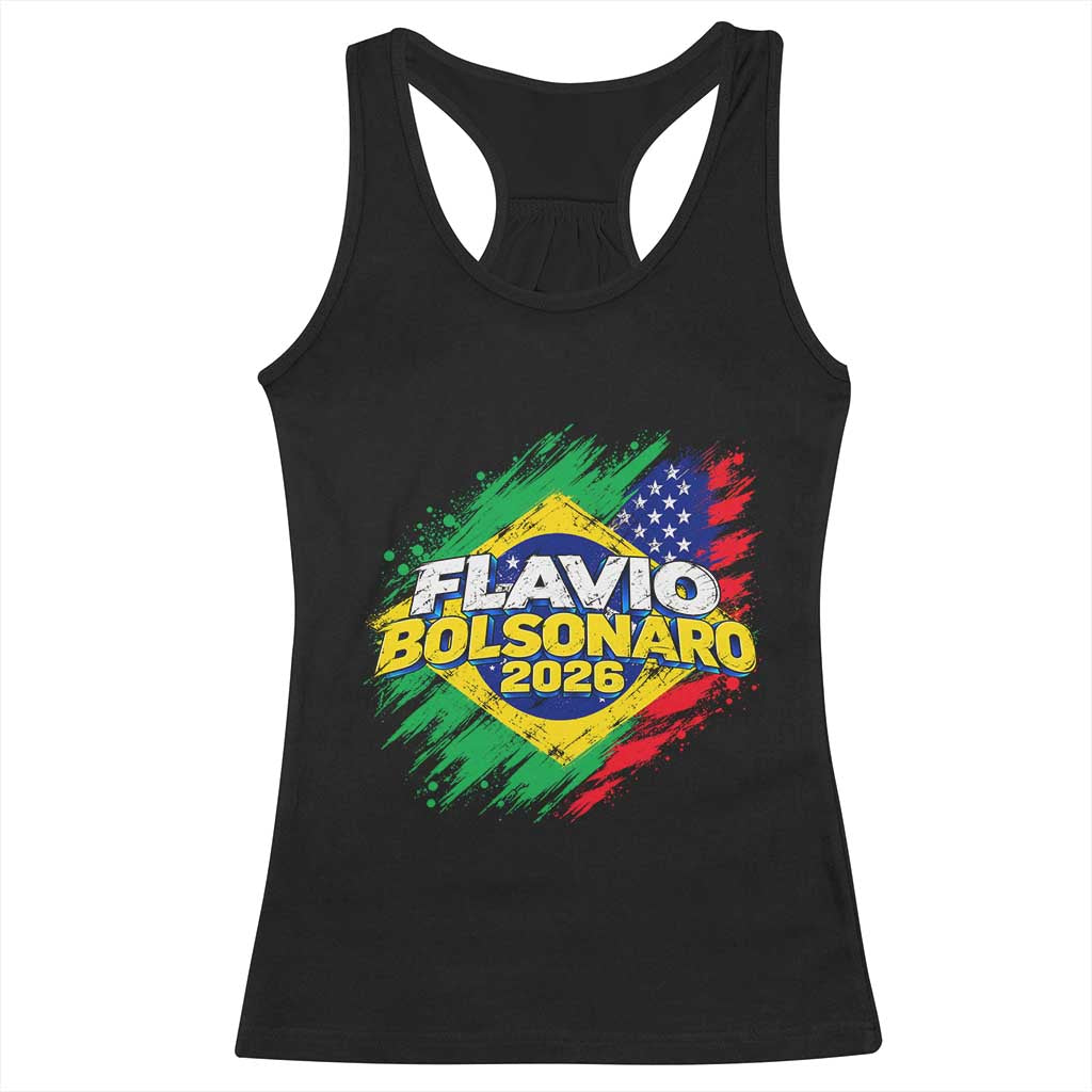 Deus Patria Familia Flavio Bolsonaro 2026 Racerback Tank Top