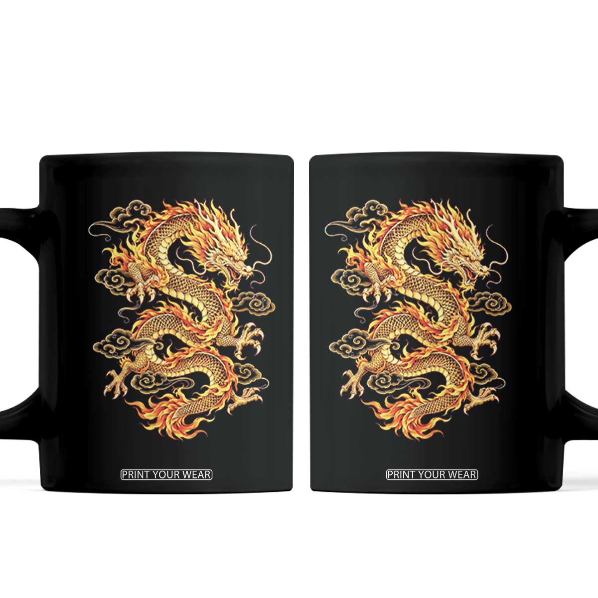 Traditional Chinese Dragon Coffee Mug Asian Mythology Symbol of Power and Strength